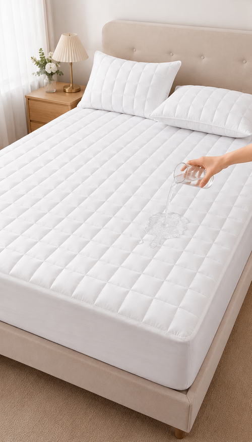 Soft Breathable Mattress Topper with Deep Pocket – Waterproof Mattress Protector, Plush Quilted Mattress Pad for Home, Dorm & Hotel
