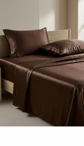 Luxury Silky Satin Sheet Set  Deep Pocket Fitted Sheet & Pillowcases, Soft Bedding for Hair & Skin