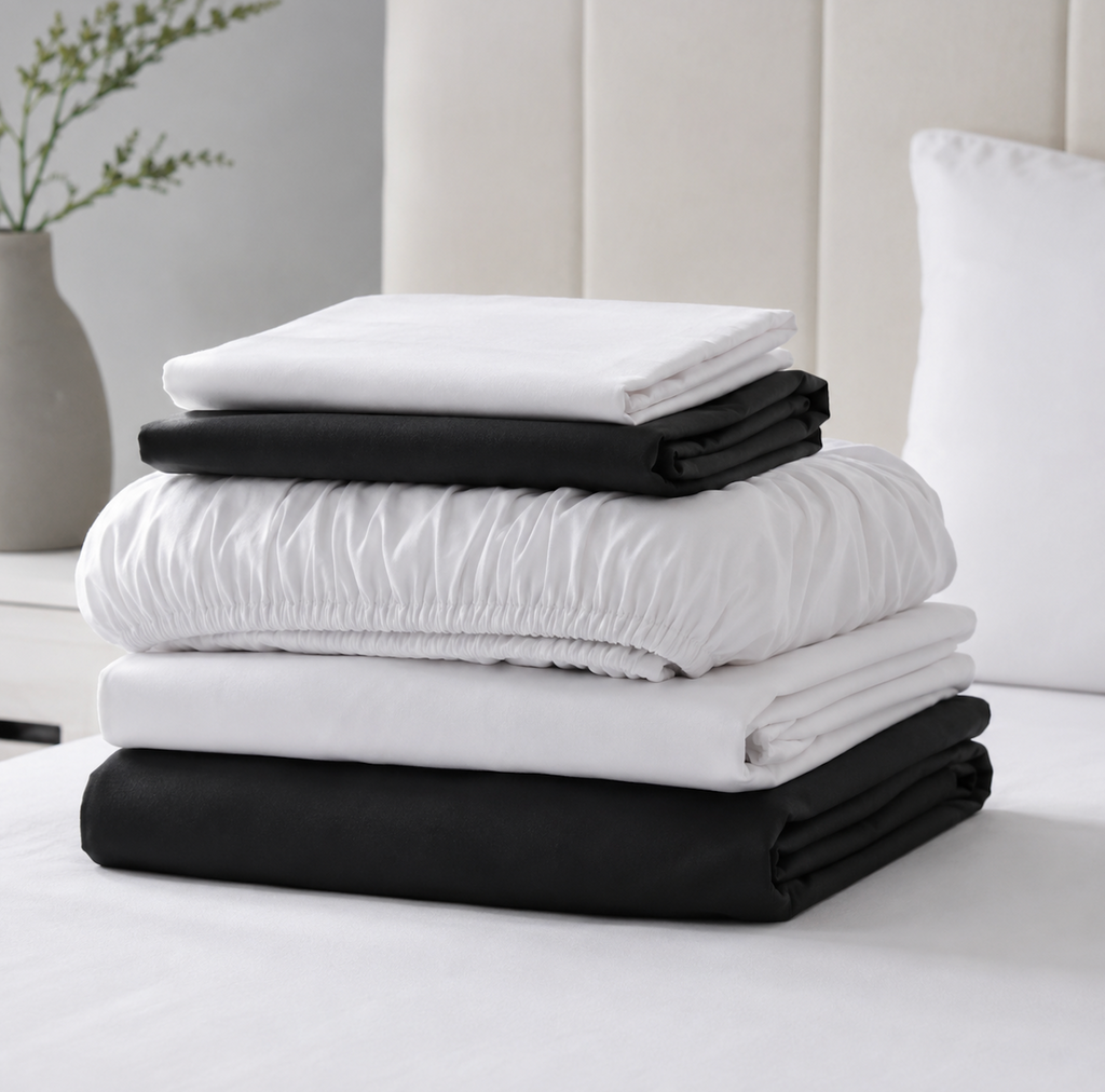 Salveno Twin XL Sheet Set for Dorm Rooms, Soft College Bedding Set with Fitted Sheet, Flat Sheet & Pillowcases